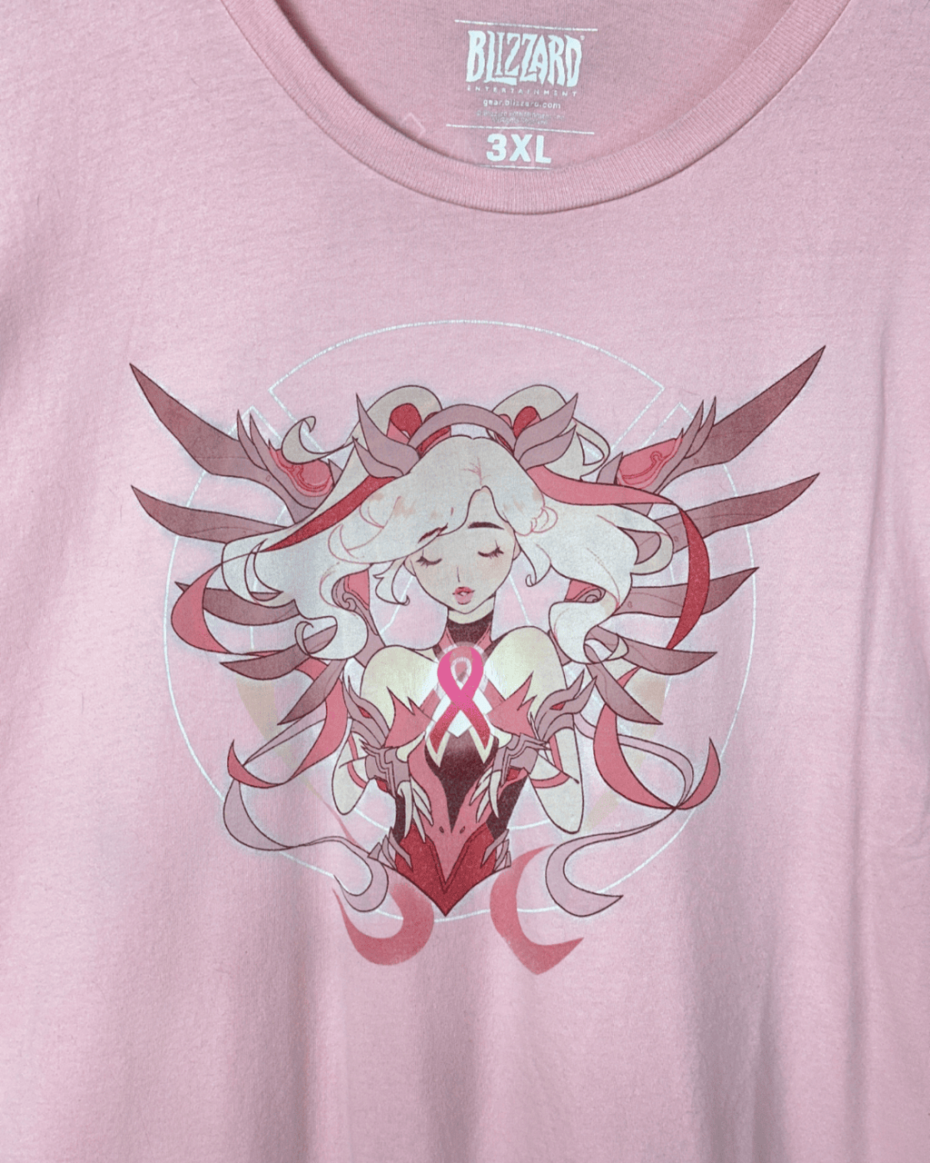 Blizzard Overwatch Pink Mercy T-shirt 3XL - Funkify