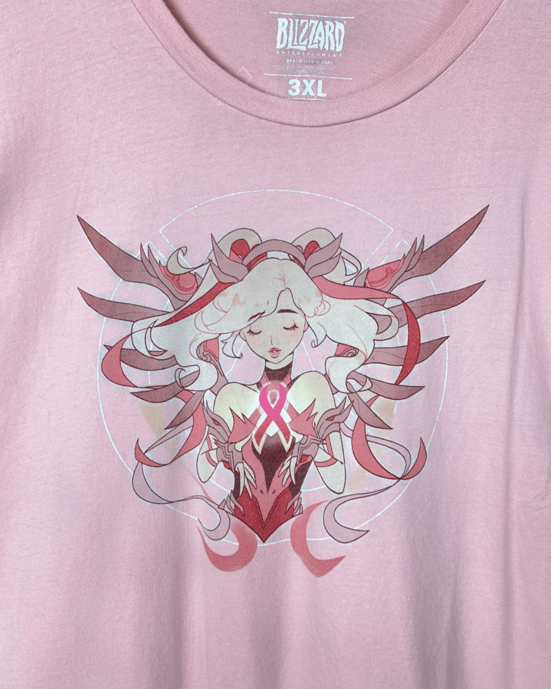 Blizzard Overwatch Pink Mercy T-shirt 3XL - Funkify