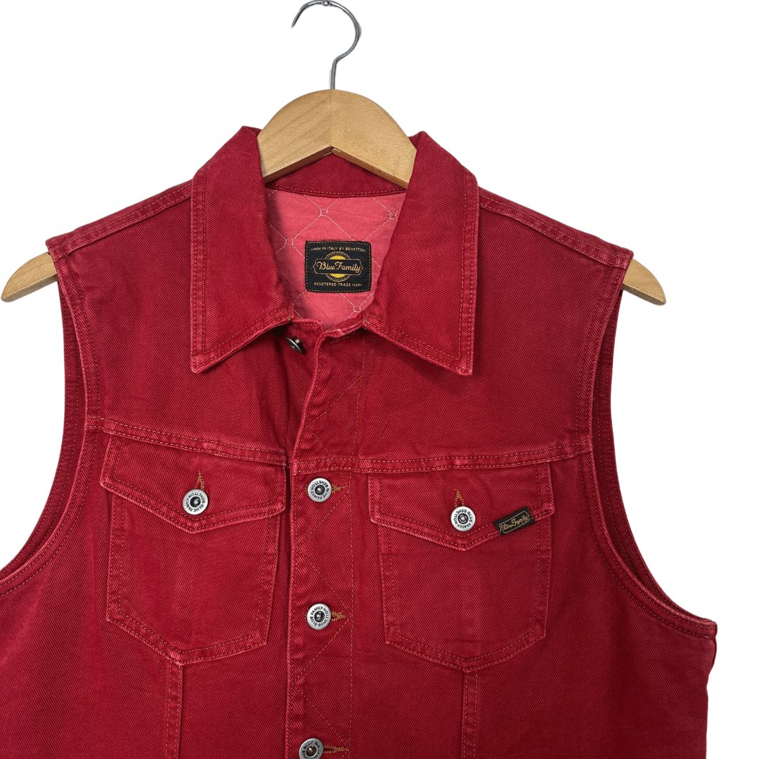 Blue Family Red Women's Vest Medium - Funkify