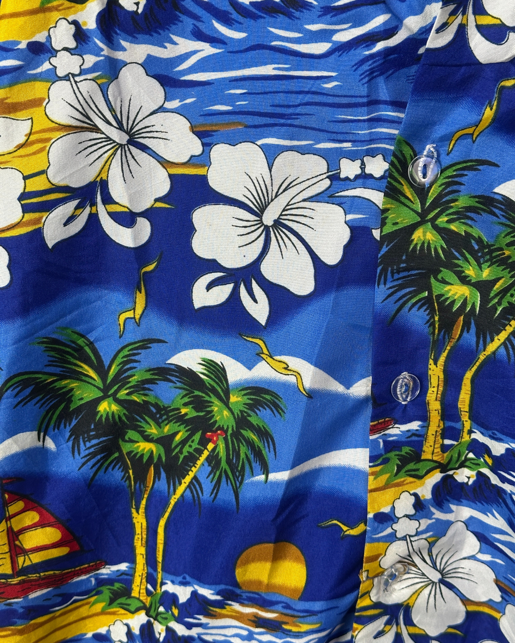 Blue Hawaiian Shirt Small - Funkify
