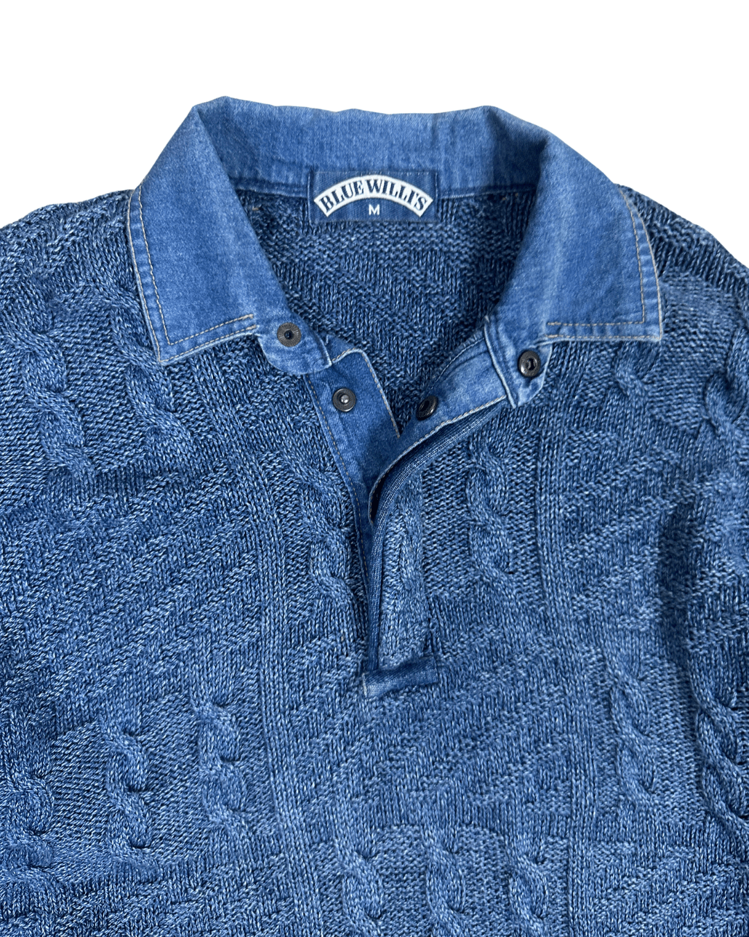 Blue Willi's Polo - Neck Sweater - Funkify