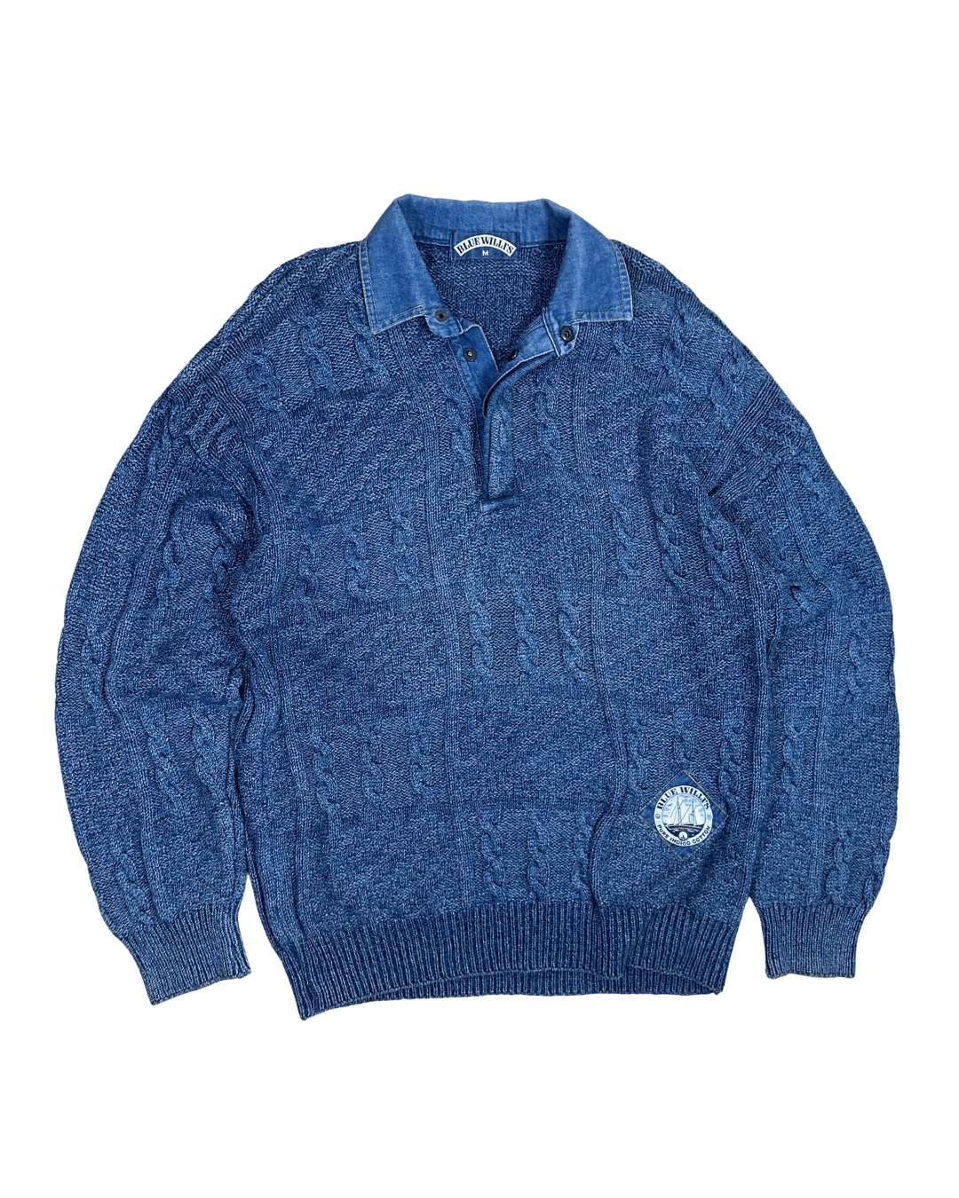 Blue Willi's Polo - Neck Sweater - Funkify