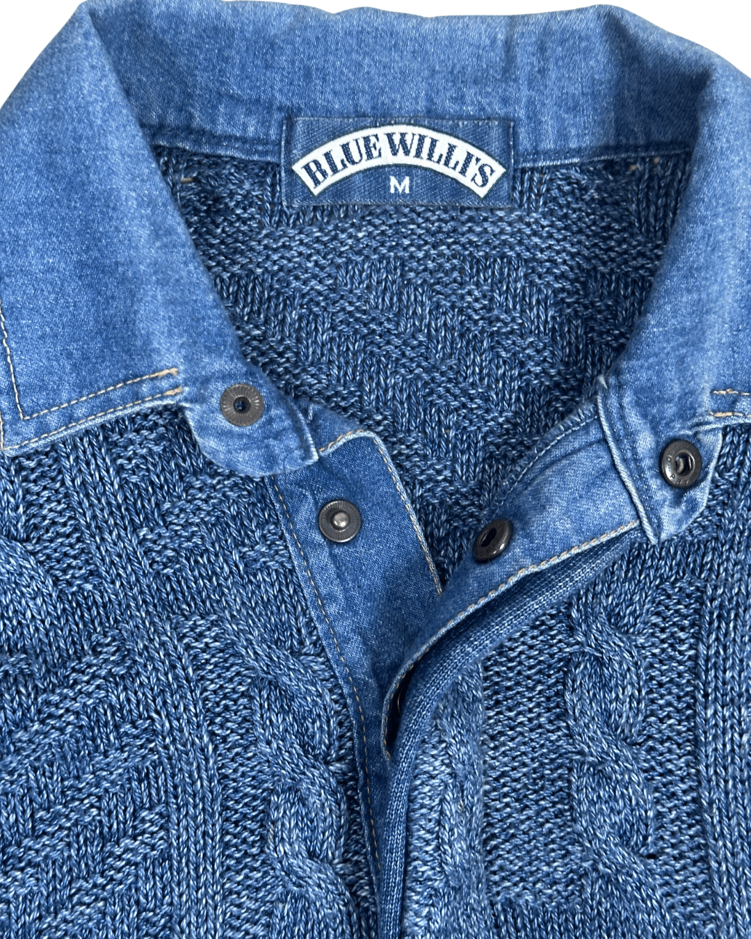 Blue Willi's Polo - Neck Sweater - Funkify