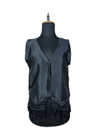 Boho Black Fringe Women's Vest - Funkify