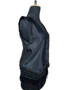 Boho Black Fringe Women's Vest - Funkify