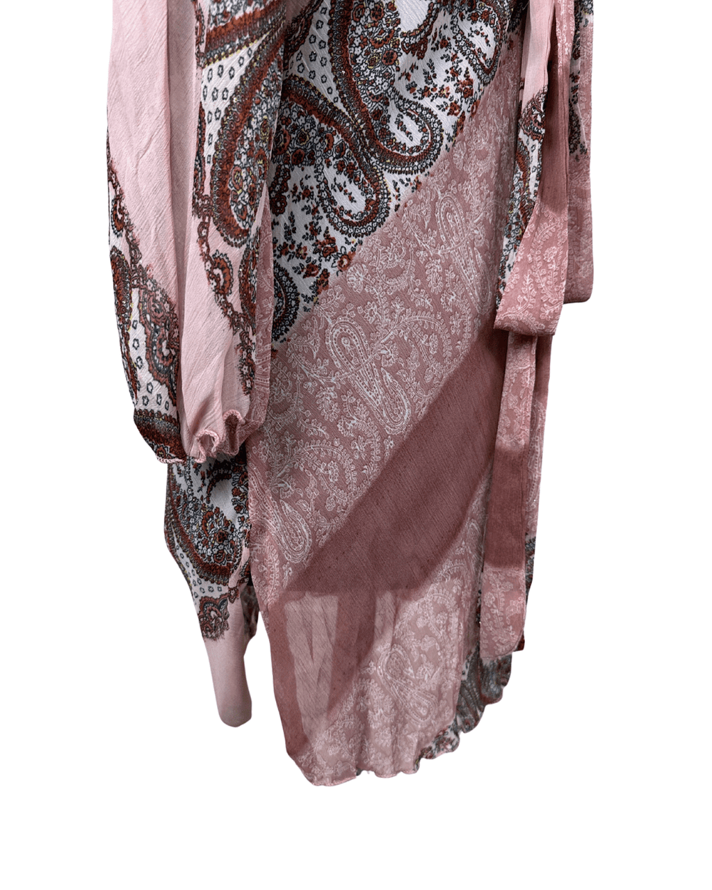 Boho Tunic Sequined Embroidered Blouse Large - Funkify