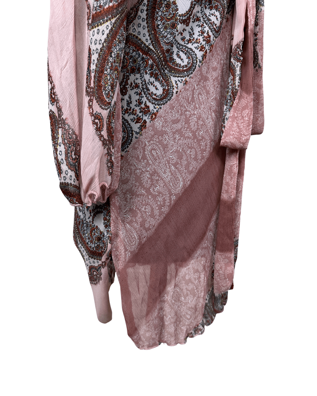 Boho Tunic Sequined Embroidered Blouse Large - Funkify