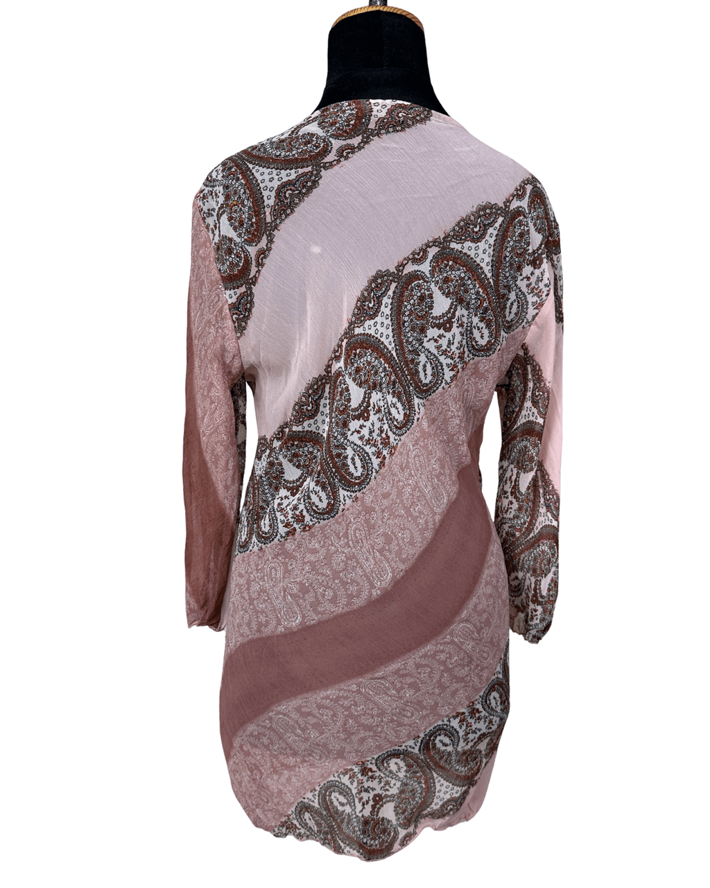 Boho Tunic Sequined Embroidered Blouse Large - Funkify