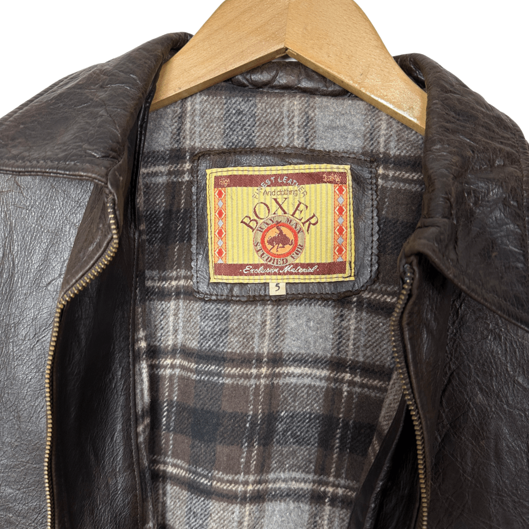 Boxer Genuine Leather Jacket Medium - Funkify