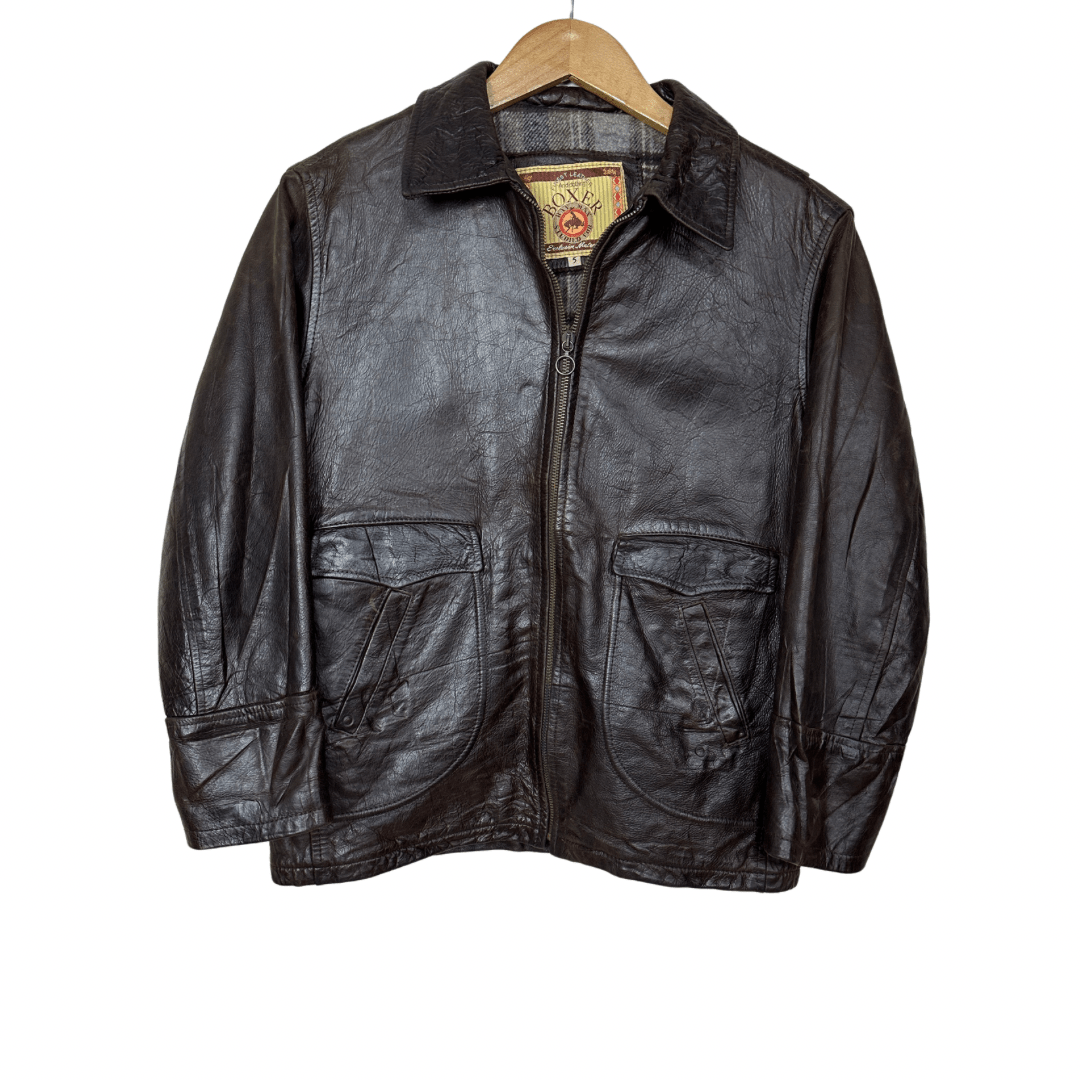 Boxer Genuine Leather Jacket Medium - Funkify