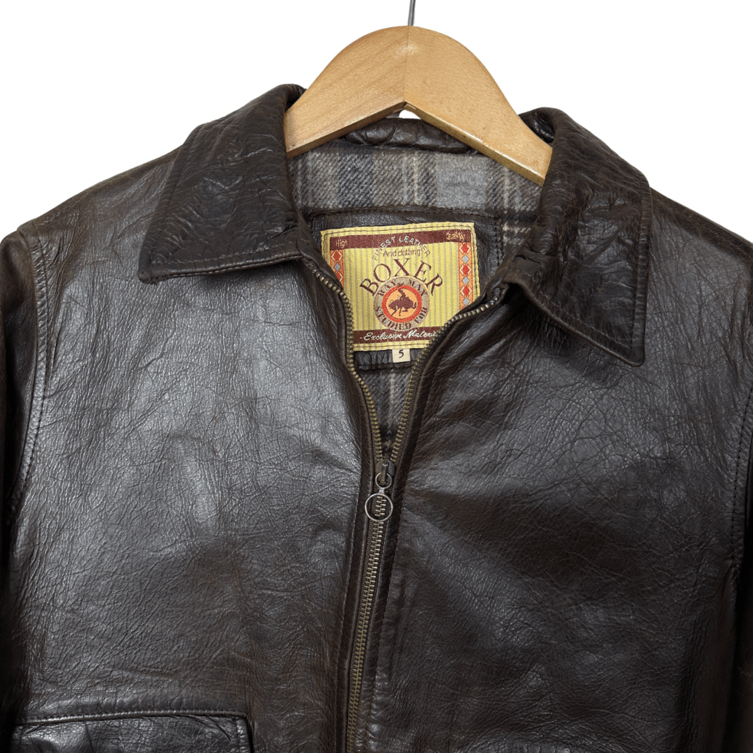 Boxer Genuine Leather Jacket Medium - Funkify