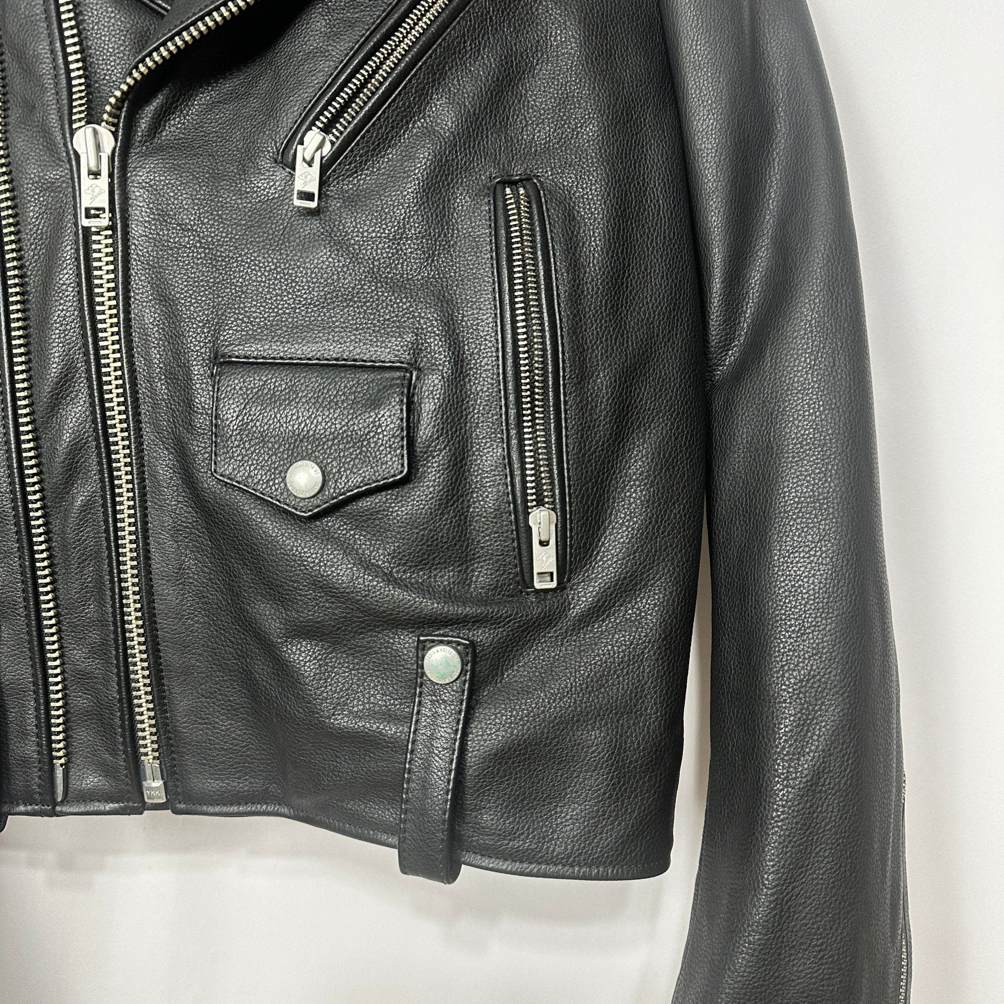BRAND NEW Zadig & Voltaire Genuine Leather Biker Jacket Small - Funkify