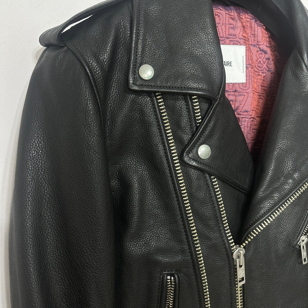 BRAND NEW Zadig & Voltaire Genuine Leather Biker Jacket Small - Funkify