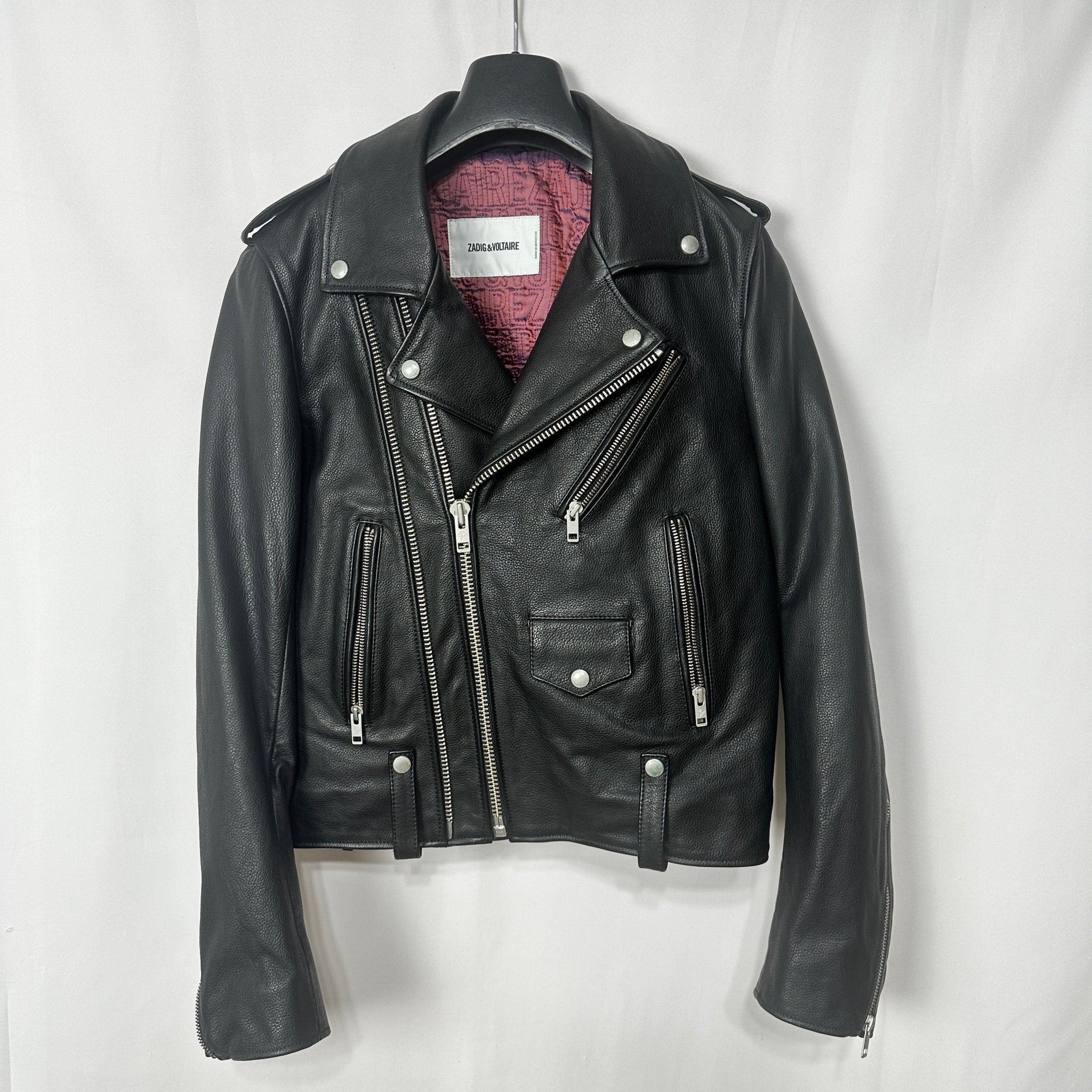BRAND NEW Zadig & Voltaire Genuine Leather Biker Jacket Small - Funkify