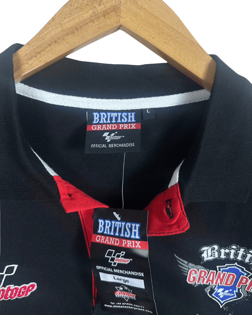British Grand Prix Official Merch Racing Polo Shirt - Large - Funkify