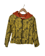 Brocade Women's Jacket with Pointed Hood Medium - Funkify