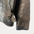 Brown genuine leather jacket - Funkify