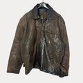 Brown genuine leather jacket - Funkify