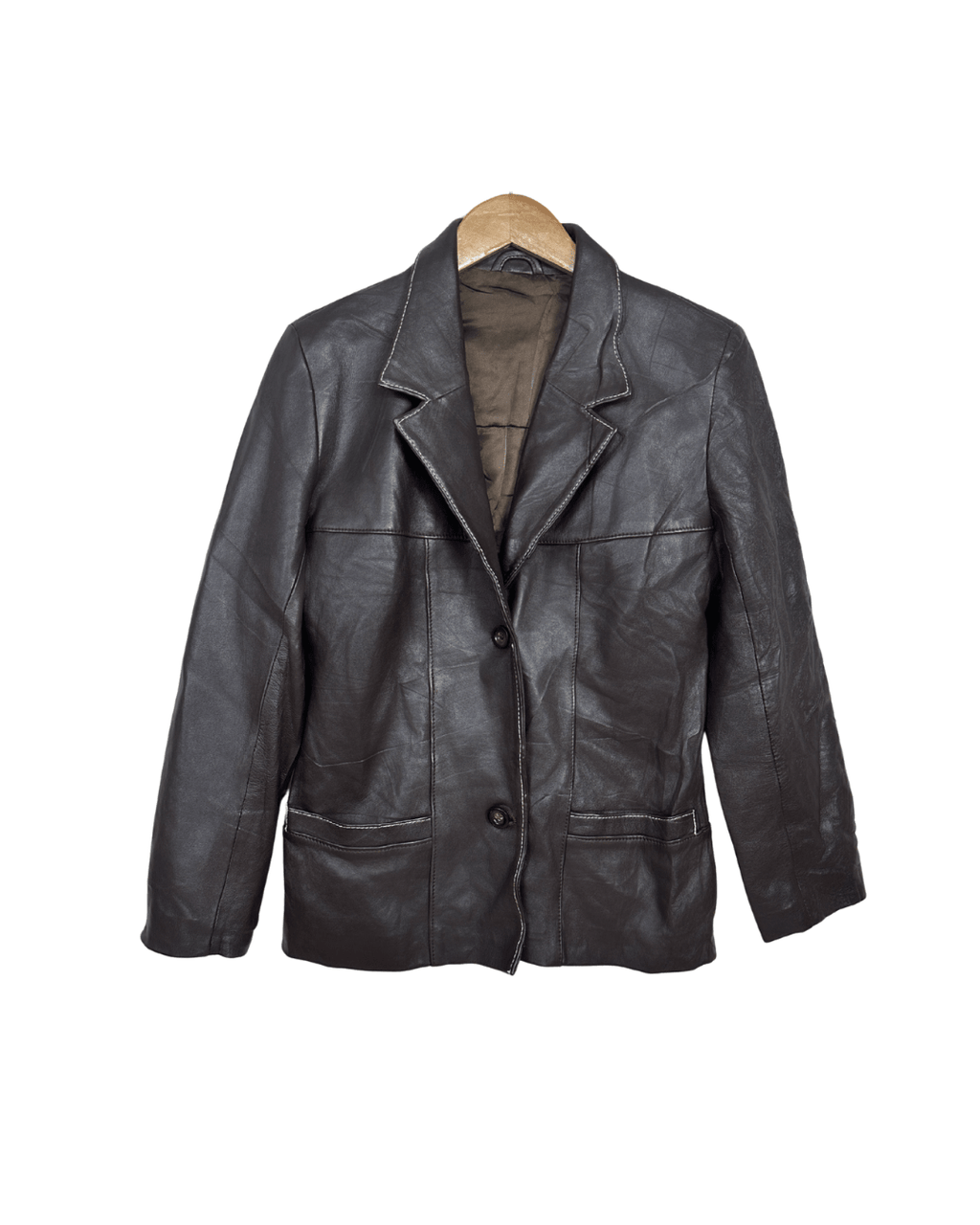 Brown Genuine Leather Women’s Jacket - Funkify