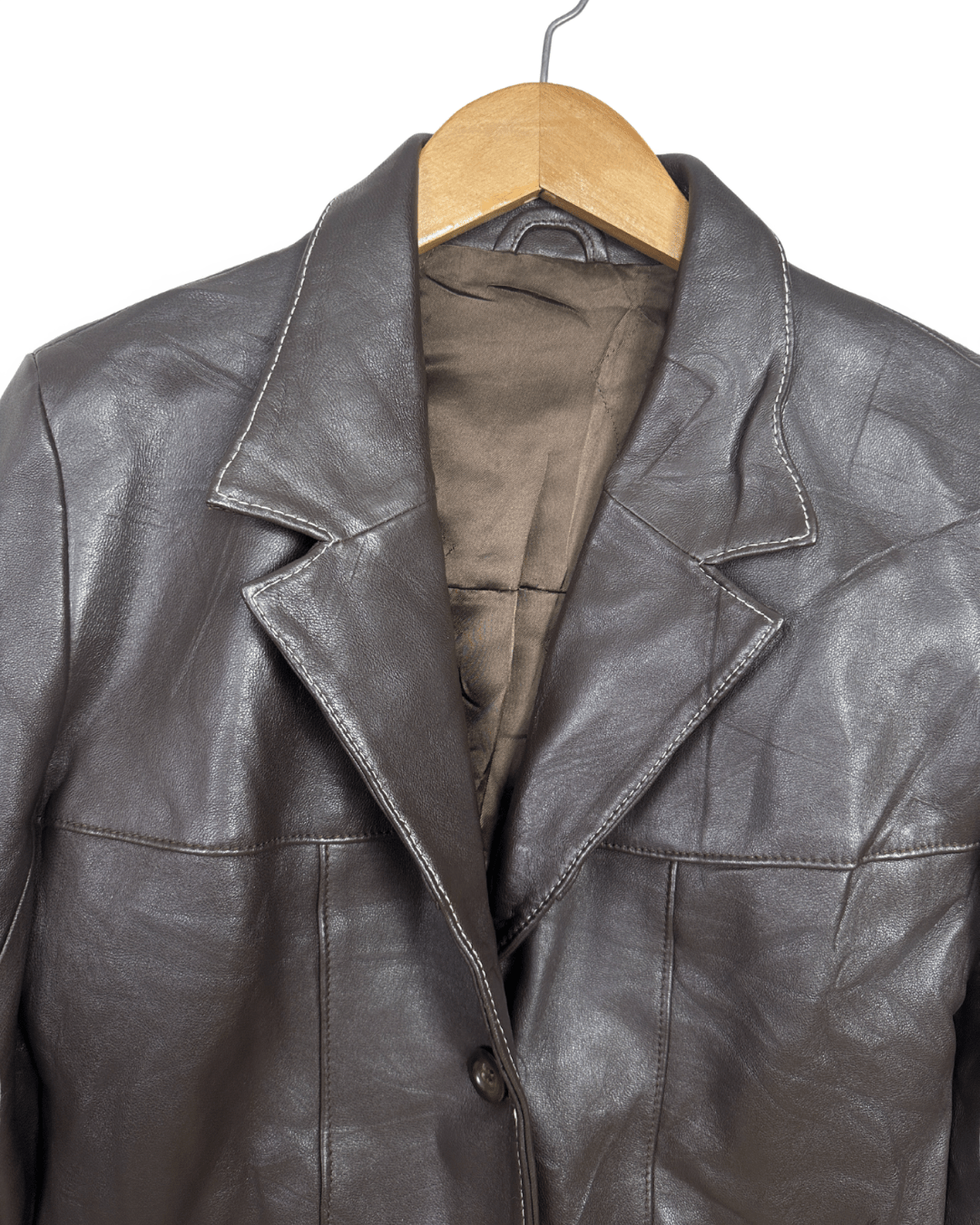 Brown Genuine Leather Women’s Jacket - Funkify