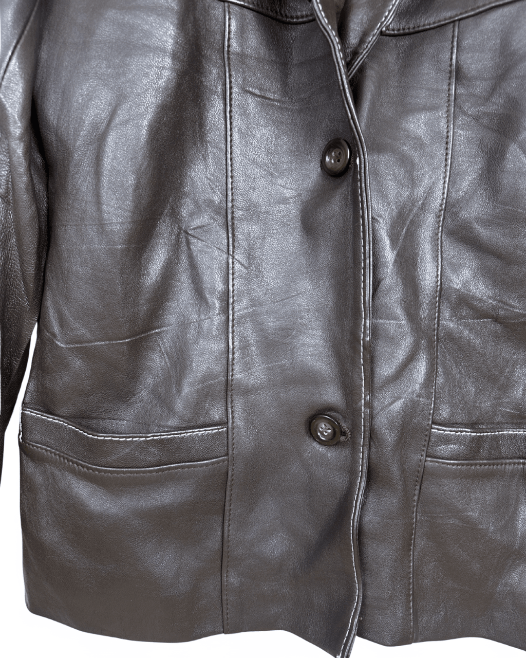 Brown Genuine Leather Women’s Jacket - Funkify