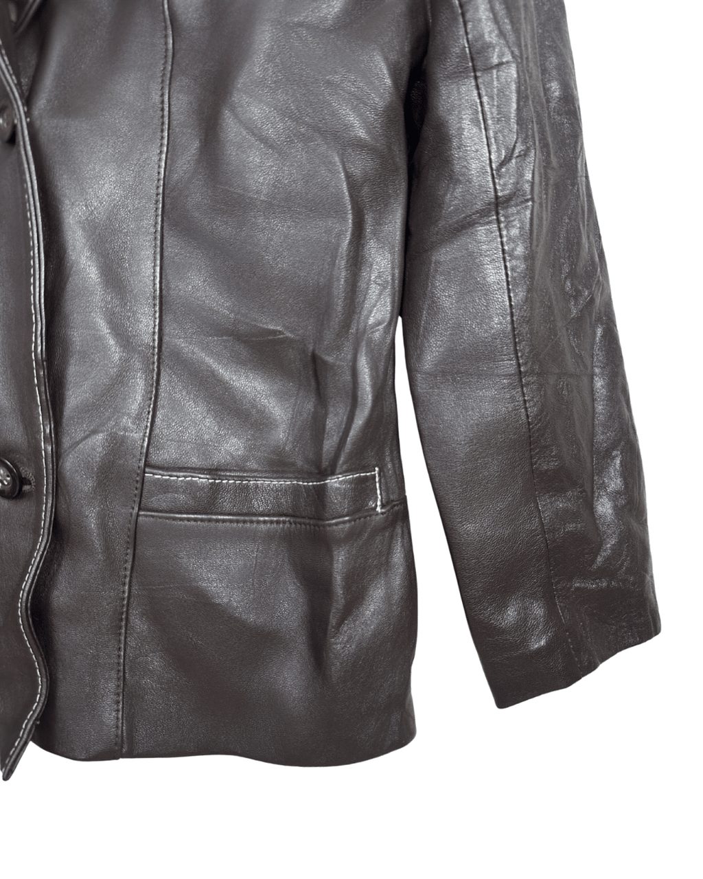 Brown Genuine Leather Women’s Jacket - Funkify