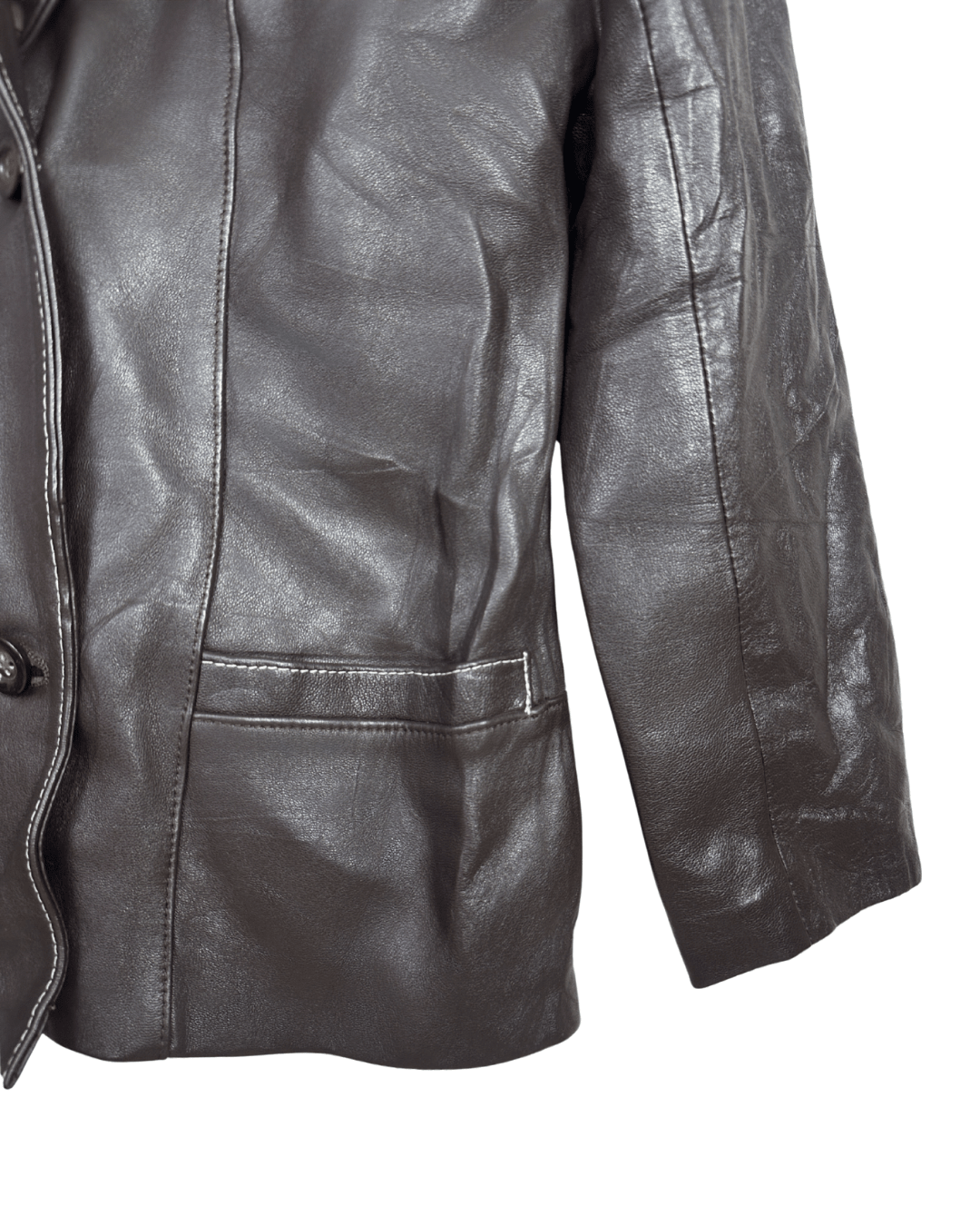 Brown Genuine Leather Women’s Jacket - Funkify