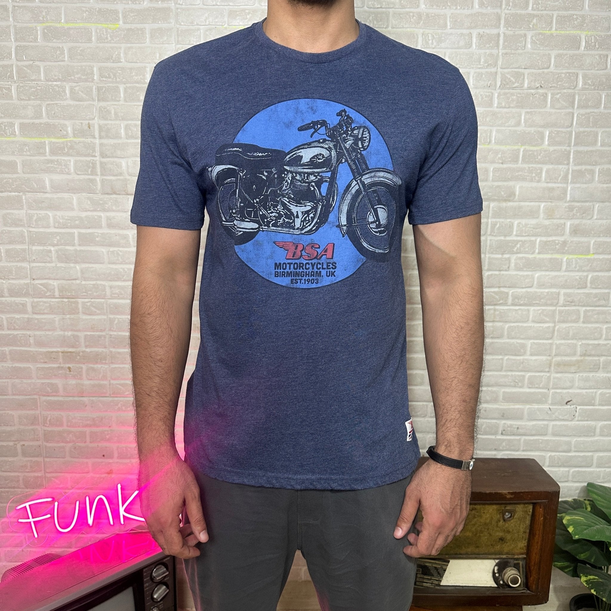 BSA Motorcycle Graphic Tee Large - Funkify