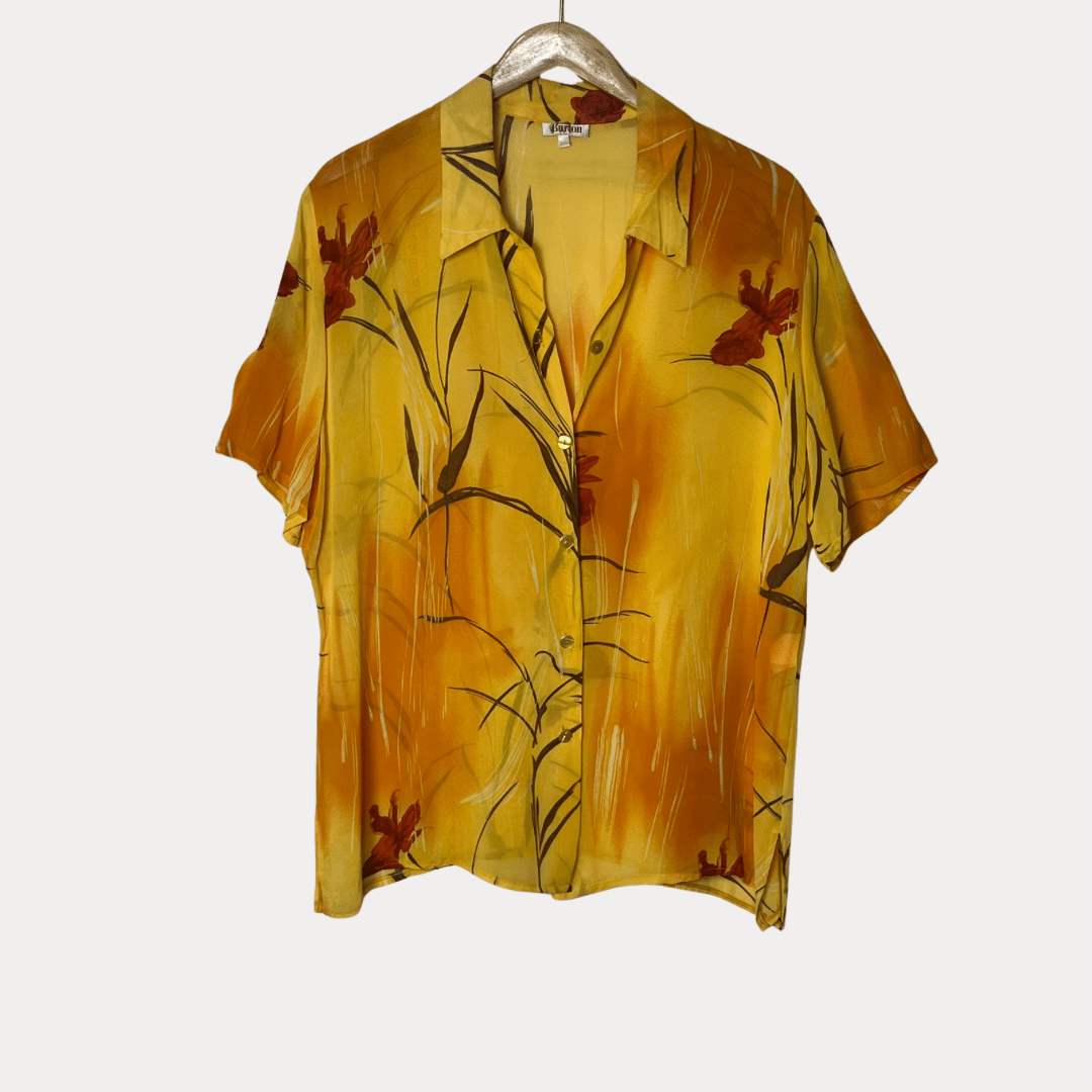 Burton Floral Yellow Shirt XL - Funkify