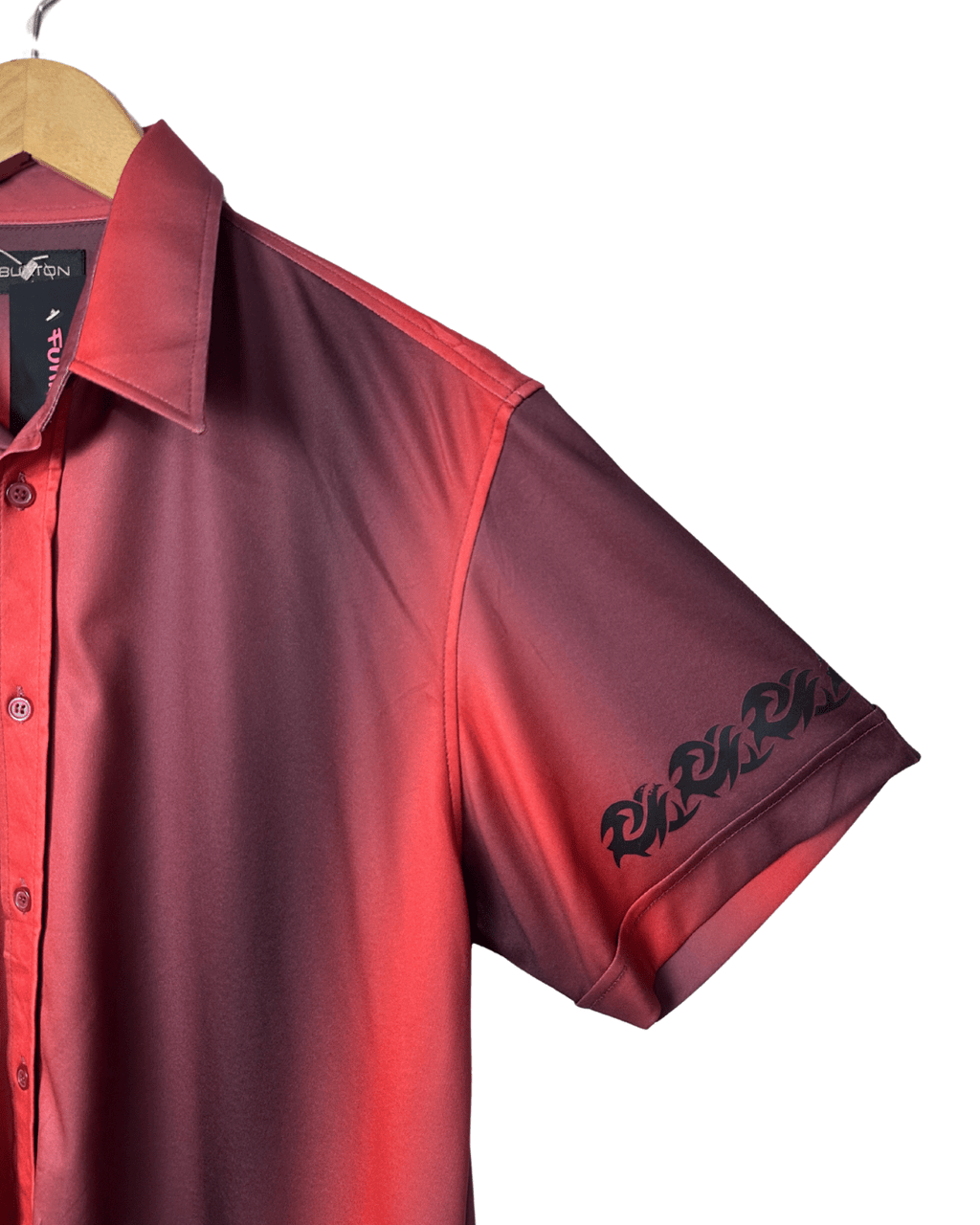 Burton Shirt With Patterned Sleeves Detailing Large - Funkify
