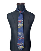 Bus Pattern Necktie 9.5 cm - Funkify