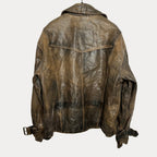 Byblos Genuine Leather Jacket Made in Italy - Funkify