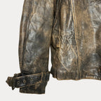 Byblos Genuine Leather Jacket Made in Italy - Funkify