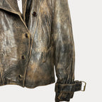 Byblos Genuine Leather Jacket Made in Italy - Funkify
