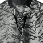 Camo Pattern Vest & Slip-on Necktie Set 2XL - Funkify