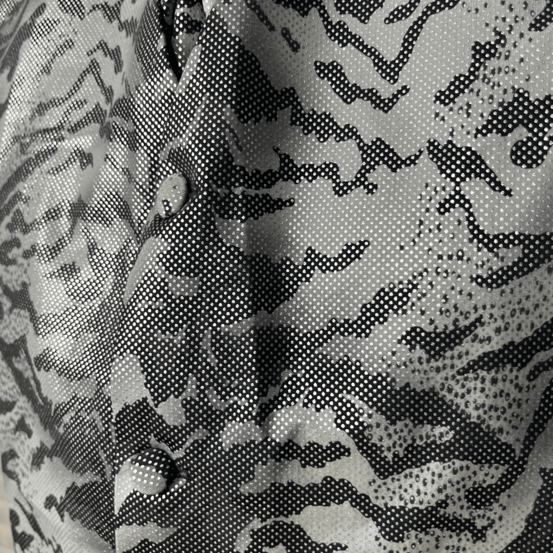 Camo Pattern Vest & Slip-on Necktie Set 2XL - Funkify