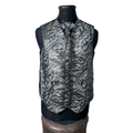 Camo Pattern Vest & Slip-on Necktie Set 2XL - Funkify