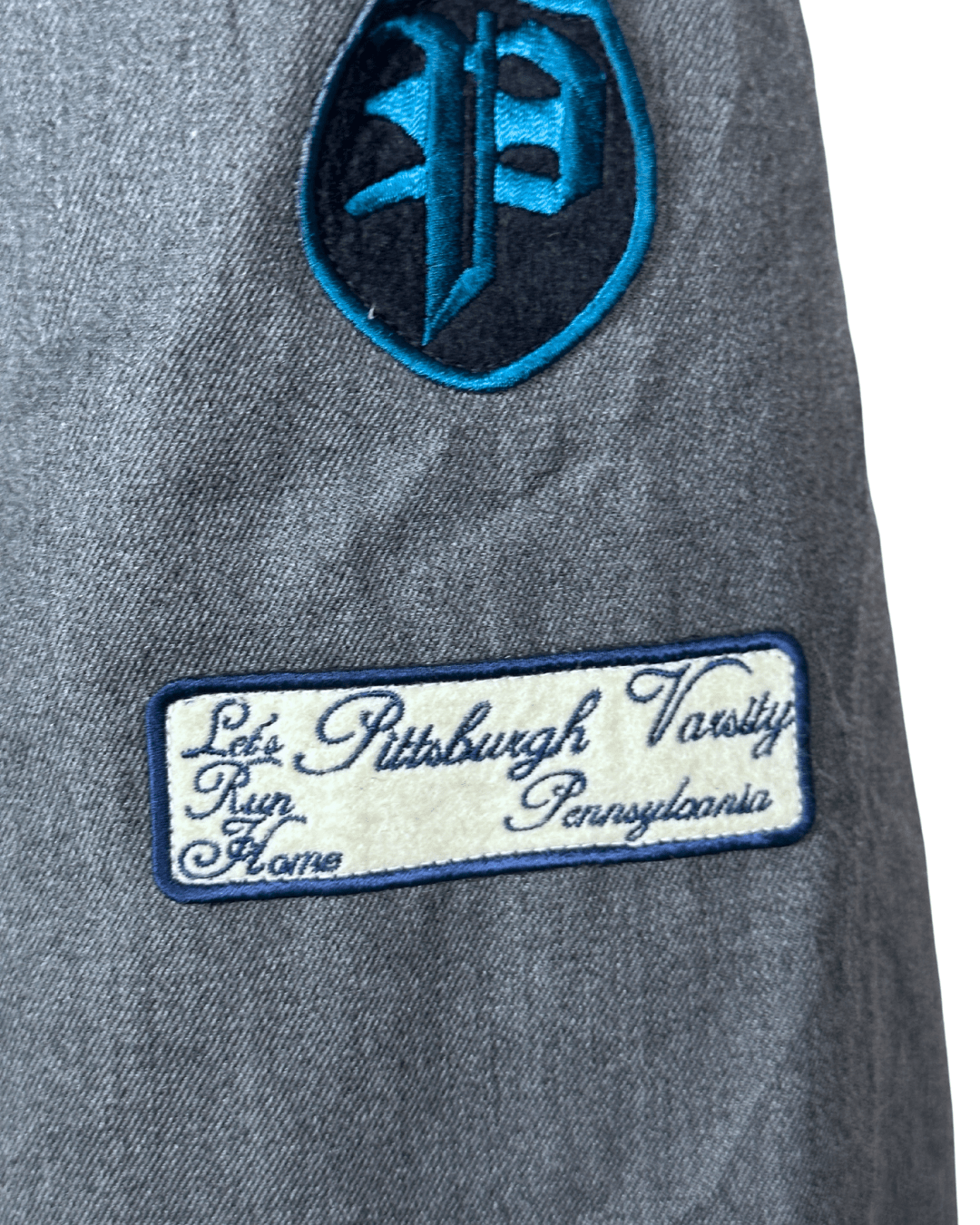 Campus United Grey Blazer w/ Patches – Varsity Street Style XL - Funkify