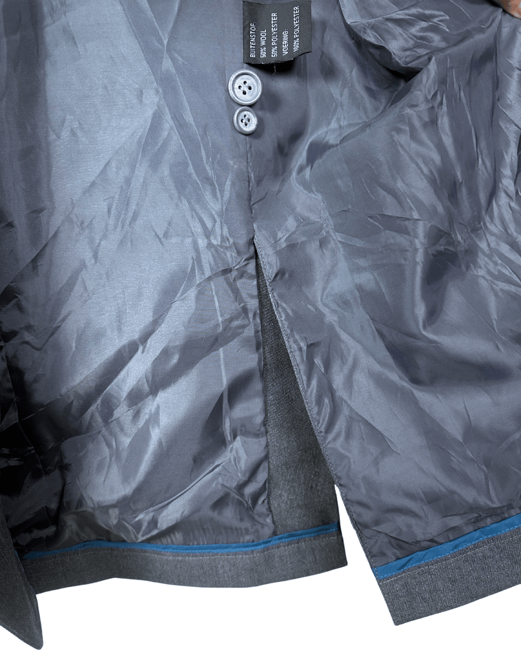 Campus United Grey Blazer w/ Patches – Varsity Street Style XL - Funkify
