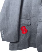 Campus United Grey Blazer w/ Patches – Varsity Street Style XL - Funkify