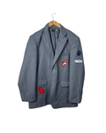 Campus United Grey Blazer w/ Patches – Varsity Street Style XL - Funkify