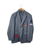 Campus United Grey Blazer w/ Patches – Varsity Street Style XL - Funkify