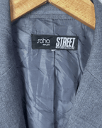 Campus United Grey Blazer w/ Patches – Varsity Street Style XL - Funkify