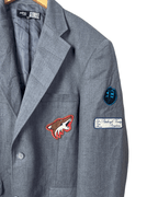 Campus United Grey Blazer w/ Patches – Varsity Street Style XL - Funkify