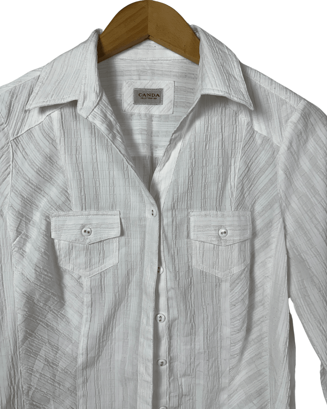 Canda Long Sleeve Textured Women's Shirt - Funkify