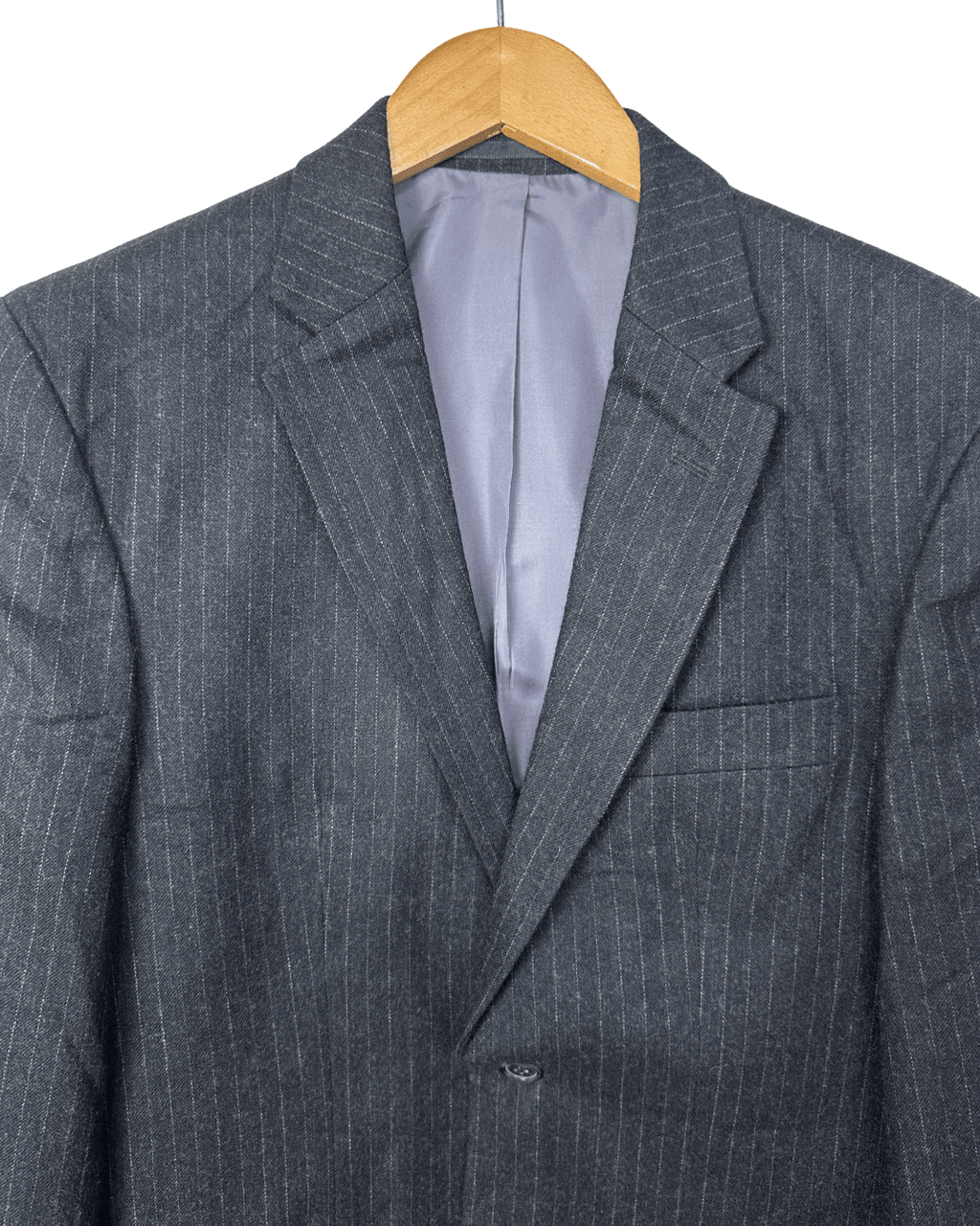 Canda Pure Virgin Wool Striped Full Suit - Funkify