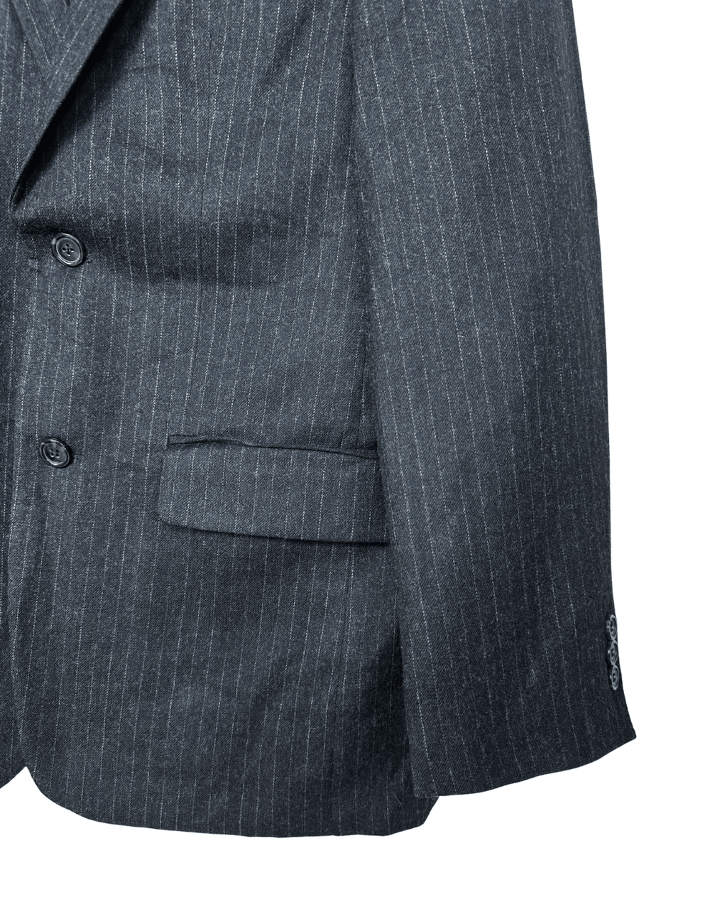 Canda Pure Virgin Wool Striped Full Suit - Funkify