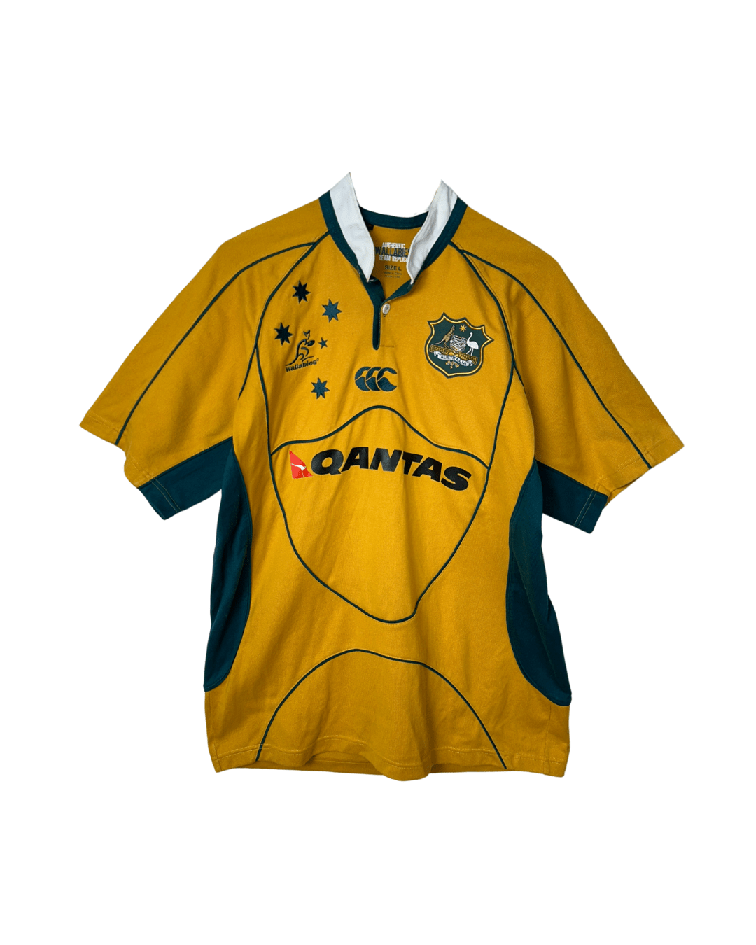 Canterbury Australia Wallabies 2000s World Cup Union Rugby Jersey Large - Funkify