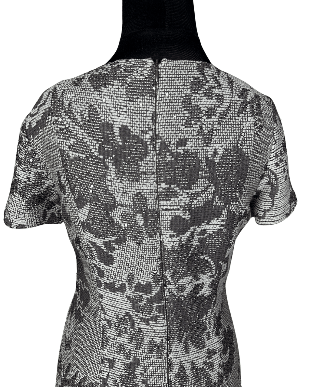 Caroline Biss Floral Brocade Midi Dress with Waist Detail - Funkify