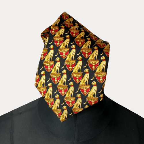 Cat pattern necktie, 10 cm